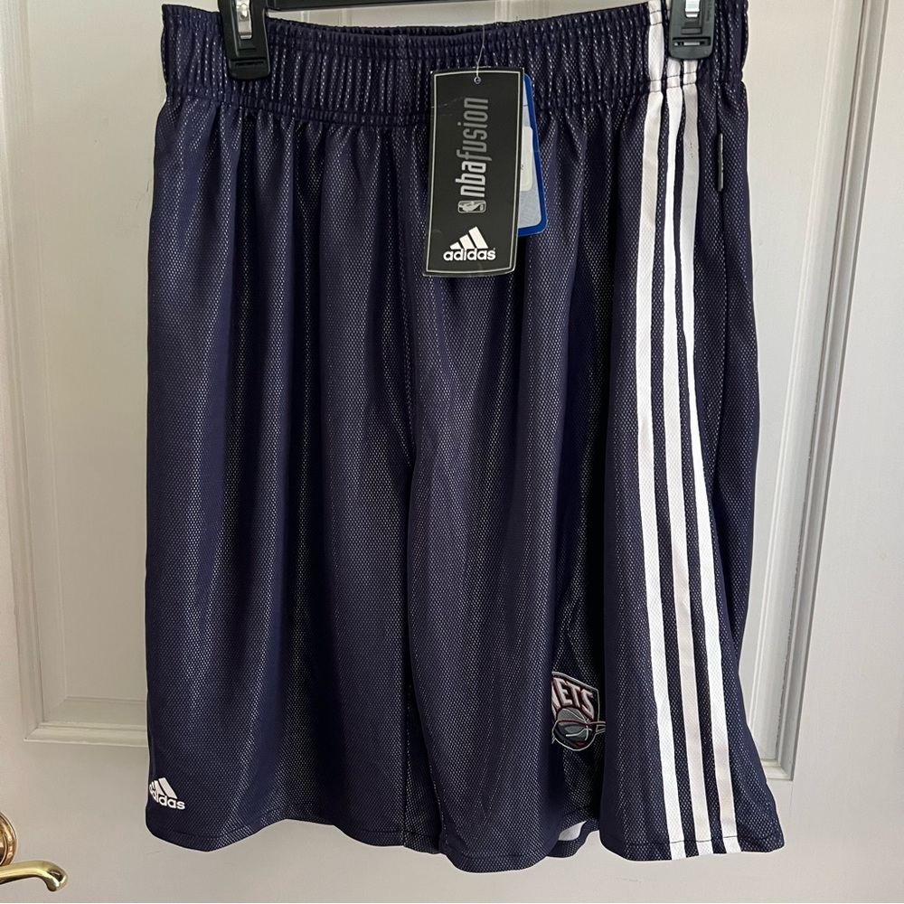 NWT ADIDAS NBA FUSION Nets Athletic Single Layer Performance Shorts Size Large